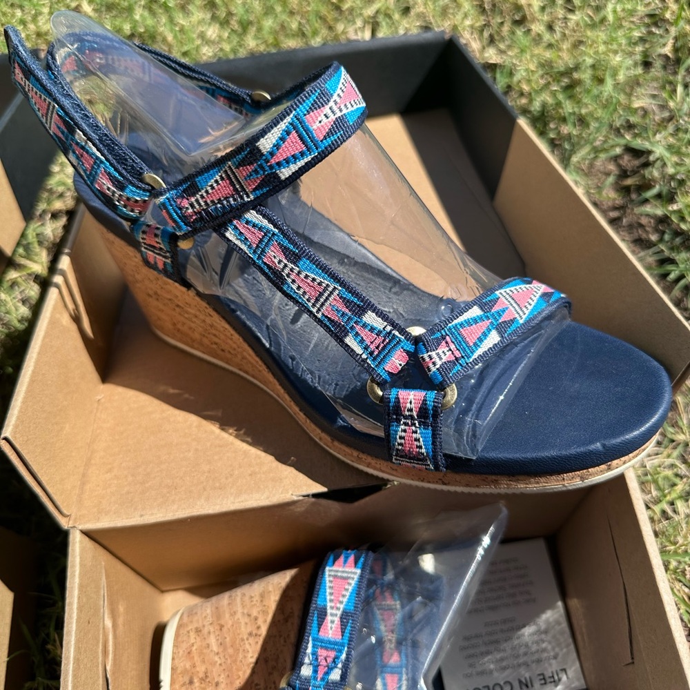 Teva Navy Wedge Sandals